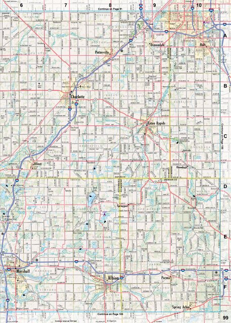 Michigan Atlas & Gazetteer Page 99 Preview 1