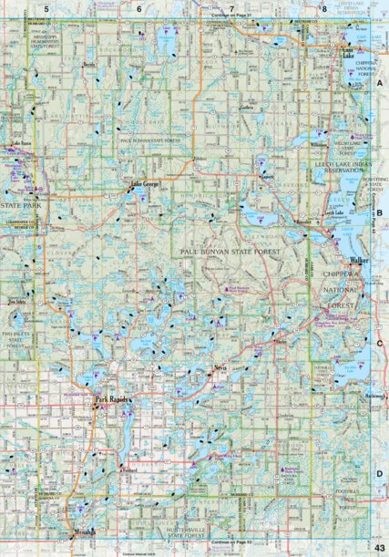 Garmin Minnesota Atlas & Gazetteer Page 43 digital map