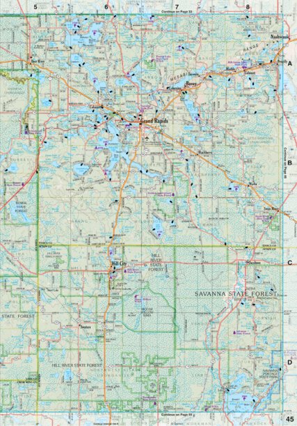 Garmin Minnesota Atlas & Gazetteer Page 45 digital map