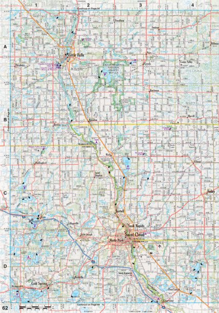 Garmin Minnesota Atlas & Gazetteer Page 62 digital map