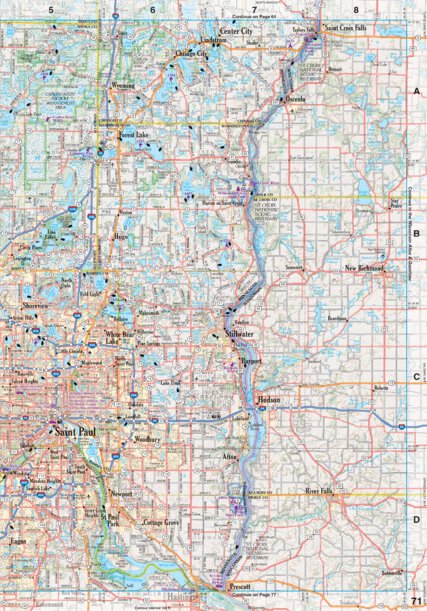 Garmin Minnesota Atlas & Gazetteer Page 71 digital map