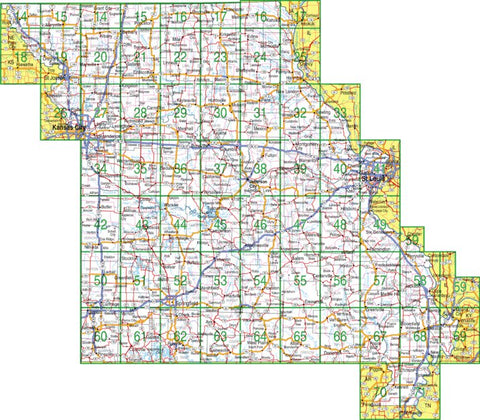Garmin Missouri Atlas & Gazetteer Overview Map digital map