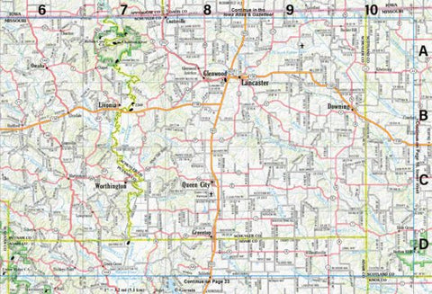 Garmin Missouri Atlas & Gazetteer Page 17 digital map