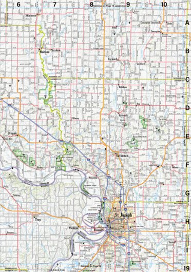 Garmin Missouri Atlas & Gazetteer Page 19 digital map