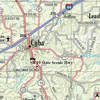 Garmin Missouri Atlas & Gazetteer Page 47 digital map