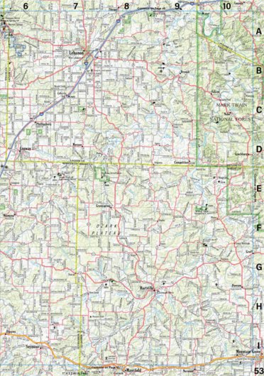 Garmin Missouri Atlas & Gazetteer Page 53 digital map