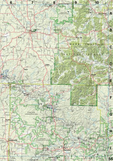 Garmin Missouri Atlas & Gazetteer Page 55 digital map