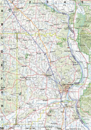 Garmin Missouri Atlas & Gazetteer Page 58 digital map