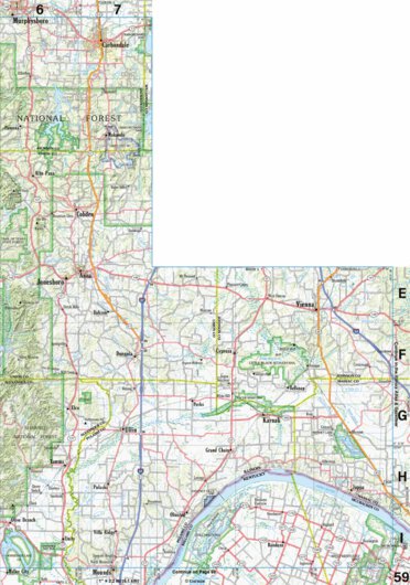 Garmin Missouri Atlas & Gazetteer Page 59 digital map