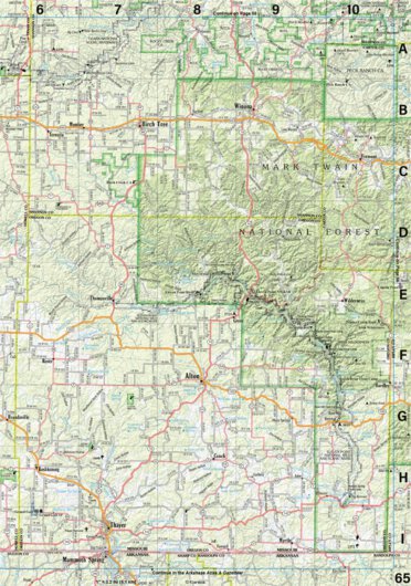 Garmin Missouri Atlas & Gazetteer Page 65 digital map