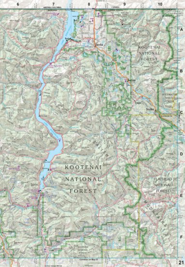 Garmin Montana Atlas & Gazetteer Page 21 digital map