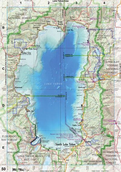Nevada Atlas & Gazetteer Lake Tahoe Detail Preview 1