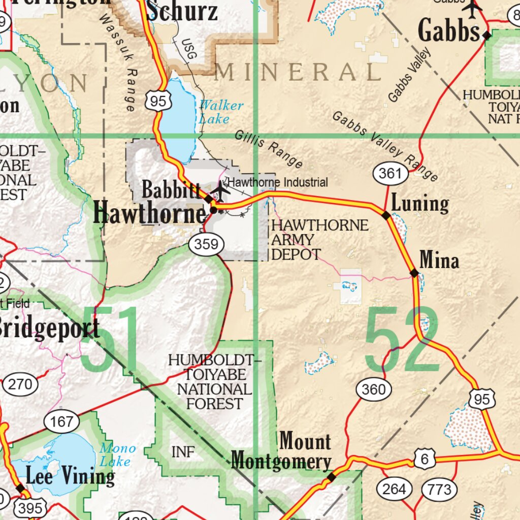 Nevada Atlas & Gazetteer Overview Map by Garmin | Avenza Maps