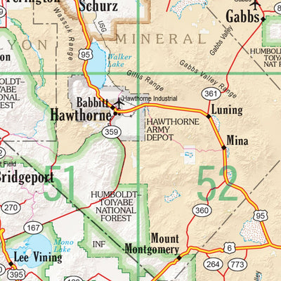 Nevada Atlas & Gazetteer Overview Map Preview 3