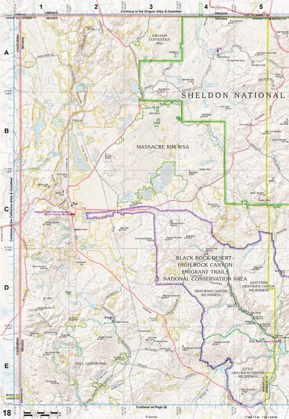 Nevada Atlas & Gazetteer Page 18 Preview 1