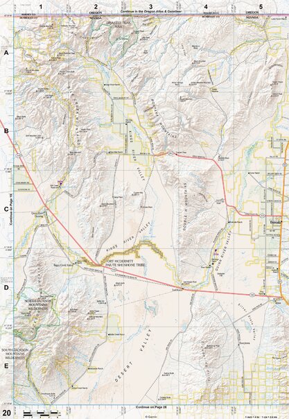 Nevada Atlas & Gazetteer Page 20 Preview 1