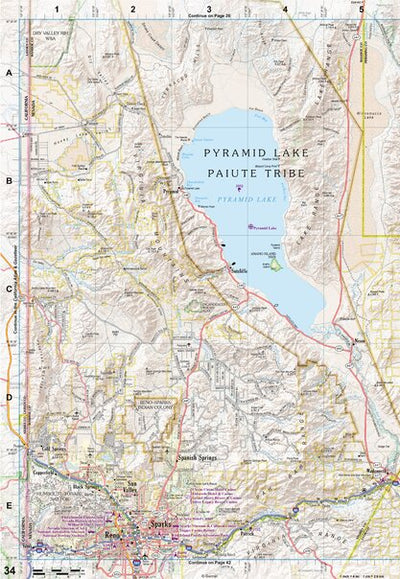 Nevada Atlas & Gazetteer Page 34 Preview 1