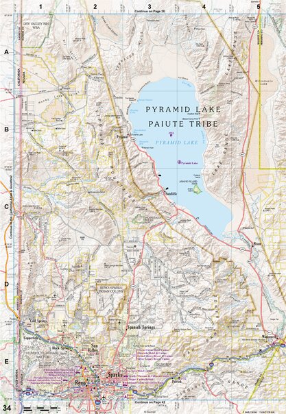 Nevada Atlas & Gazetteer Page 34 Preview 1
