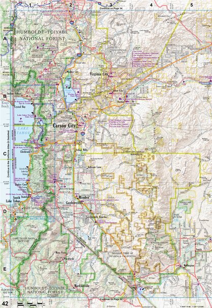 Nevada Atlas & Gazetteer Page 42 Preview 1