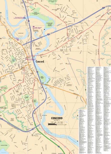 New Hampshire/Vermont Atlas & Gazetteer- Concord NH Map by Garmin