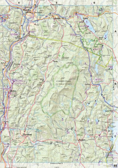 New Hampshire/Vermont Atlas & Gazetteer Page 65 Preview 1