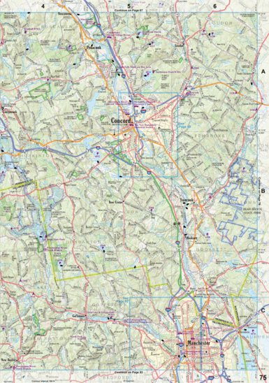 New Hampshire/Vermont Atlas & Gazetteer Page 75 Preview 1