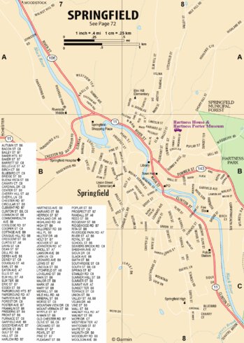 New Hampshire/Vermont Atlas & Gazetteer- Springfield VT Map by Garmin ...