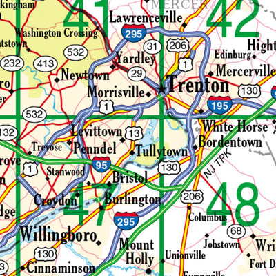 New Jersey Atlas & Gazetteer Overview Map Preview 2