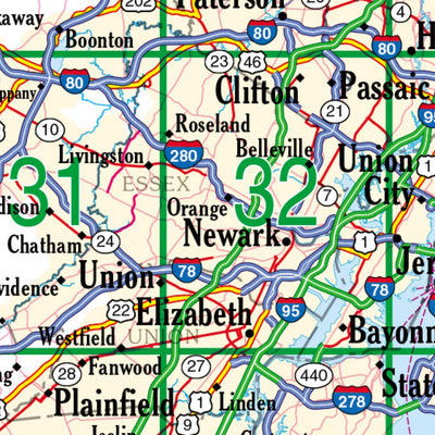 New Jersey Atlas & Gazetteer Overview Map Preview 3