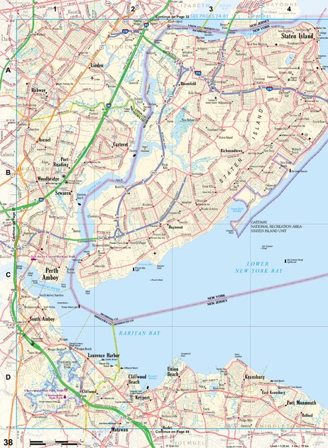 New Jersey Atlas & Gazetteer Page 38 Preview 1