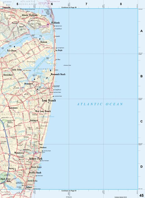 New Jersey Atlas & Gazetteer Page 45 Preview 1