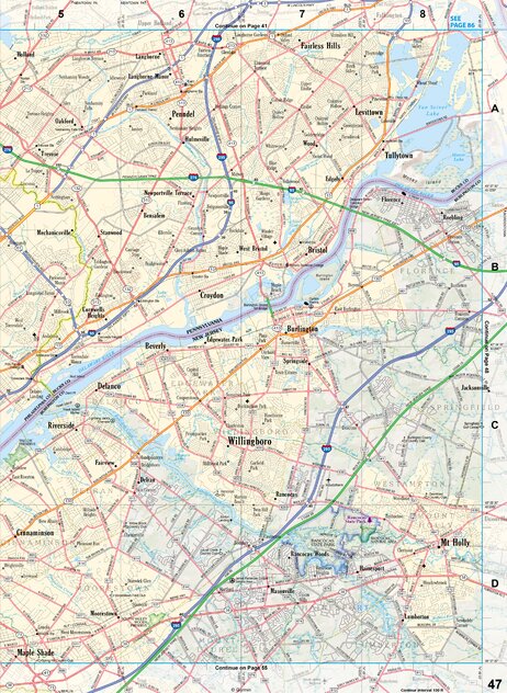 New Jersey Atlas & Gazetteer Page 47 Preview 1