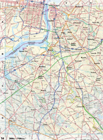 New Jersey Atlas & Gazetteer Page 54 Preview 1