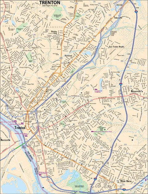 New Jersey Atlas & Gazetteer - Trenton Preview 1