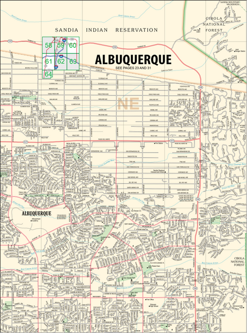 New Mexico Atlas & Gazetteer Albuquerque 3 Preview 1