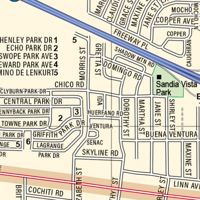 New Mexico Atlas & Gazetteer Albuquerque 6 Preview 2