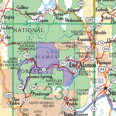 New Mexico Atlas & Gazetteer Overview Map Preview 3