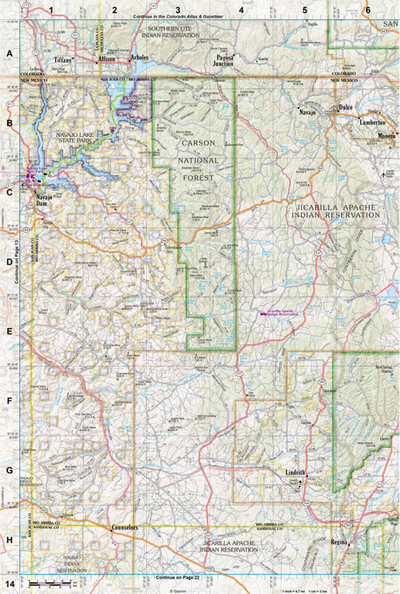New Mexico Atlas & Gazetteer Page 14 Preview 1