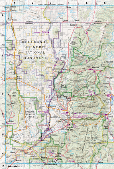 New Mexico Atlas & Gazetteer Page 16 Preview 1
