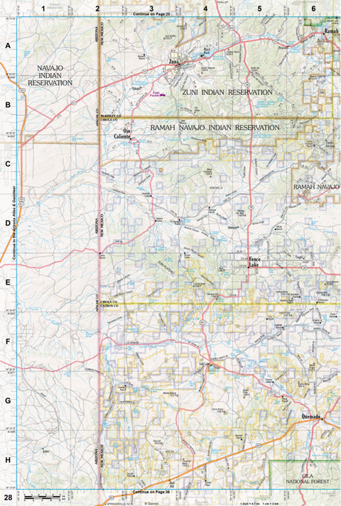 New Mexico Atlas & Gazetteer Page 28 Preview 1