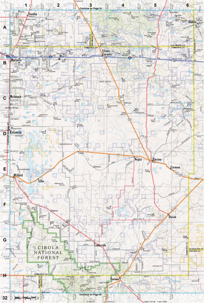 New Mexico Atlas & Gazetteer Page 32 Preview 1