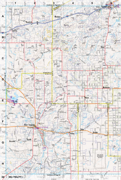 New Mexico Atlas & Gazetteer Page 34 Preview 1