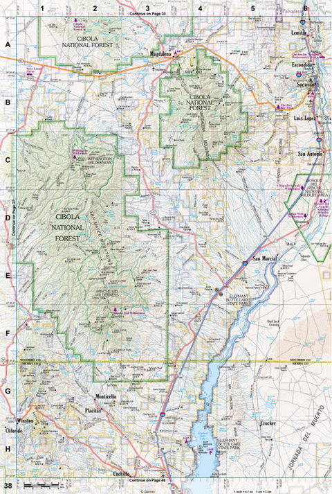 New Mexico Atlas & Gazetteer Page 38 Preview 1