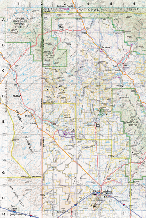New Mexico Atlas & Gazetteer Page 44 Preview 1