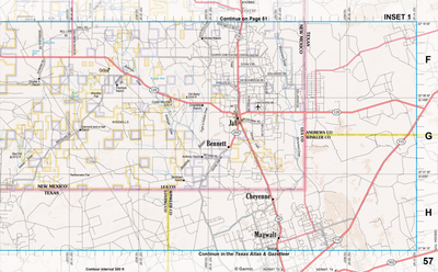 New Mexico Atlas & Gazetteer Page 57 Inset Preview 1