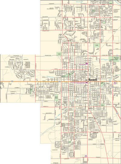 New Mexico Atlas & Gazetteer Roswell Preview 1