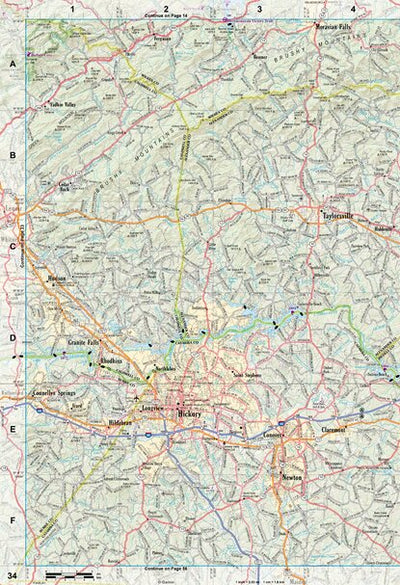 North Carolina Atlas & Gazetteer Page 34 Preview 1