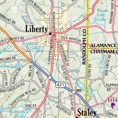 North Carolina Atlas & Gazetteer Page 38 Preview 2