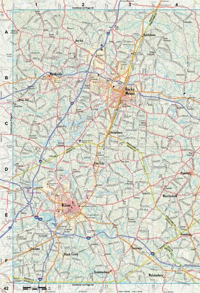 North Carolina Atlas & Gazetteer Page 42 Preview 1
