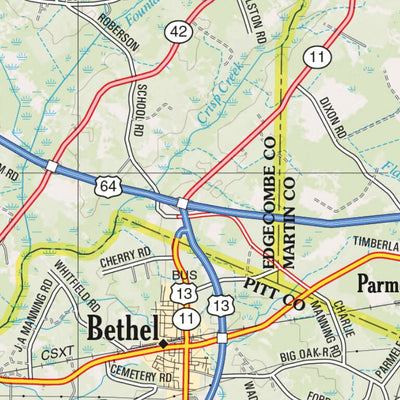 Garmin North Carolina Atlas & Gazetteer Page 43 digital map